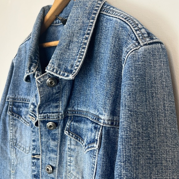 Y2K FUBU Blue Jean Jacket women’s size 2X - Picture 6 of 10